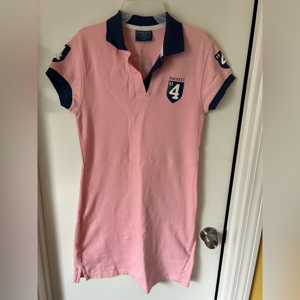 Hackett womens Pink Polo Dress- size large